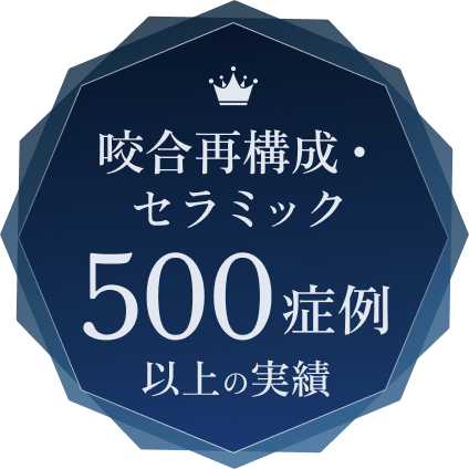 咬合再構成・セラミック500症例以上の実績